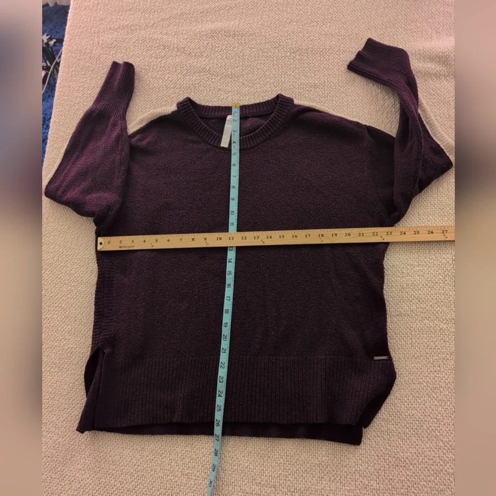 glyder Sweater Men's XL Purple/Cream Cashmere Blend Pullover Stripe Cozy Luxury